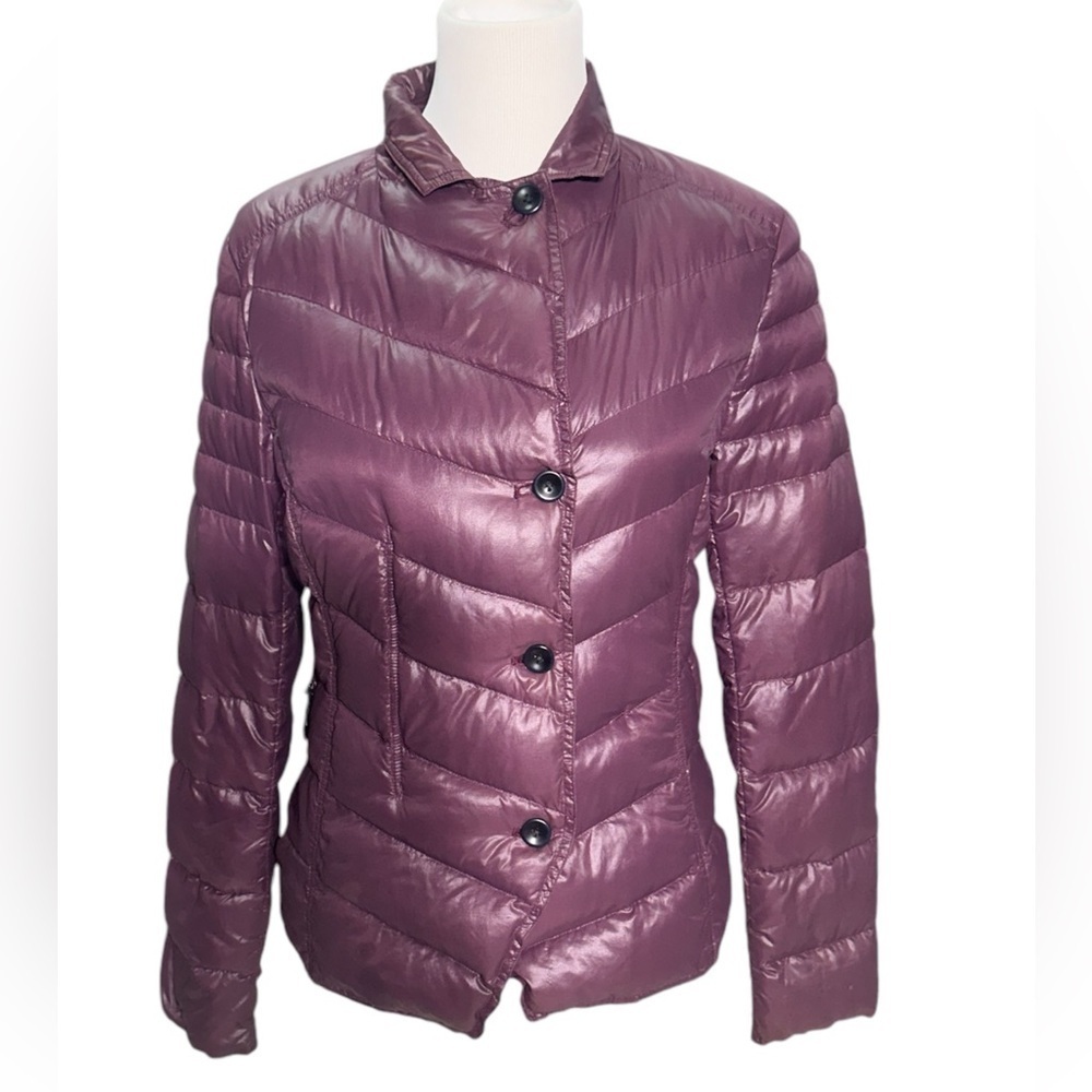 Yeti Germany Ladies Down Combo Zip Button Lightweight Burgundy Travel Jacket S